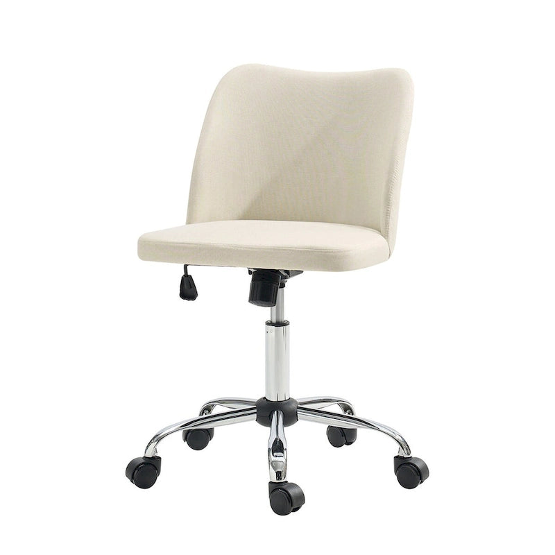 Modern Armless Office Chair (Metal Legs)