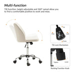 Modern Armless Office Chair (Metal Legs)
