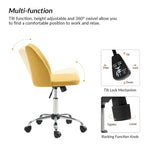 Modern Armless Office Chair (Metal Legs)