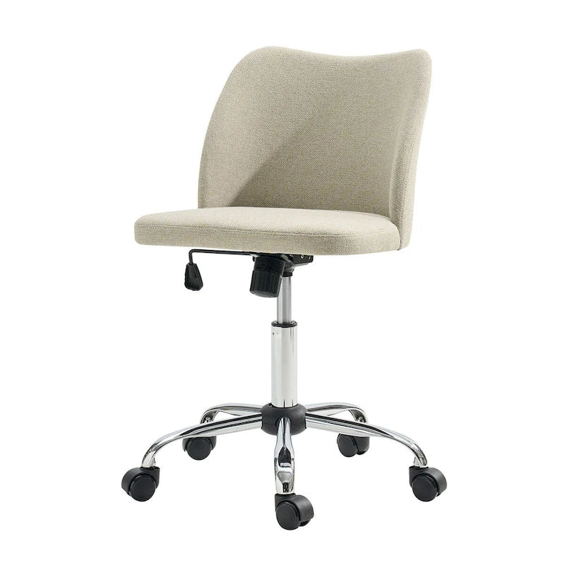 Modern Armless Office Chair (Metal Legs)