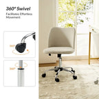 Modern Armless Office Chair (Metal Legs)