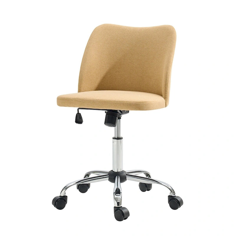 Modern Armless Office Chair (Metal Legs)