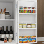 Rolling Kitchen Island Cart with 1 Drawer and 2 Doors