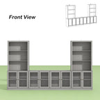 Home Media Center Sleek Design with Ample Shelving and Glass Accents