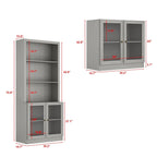 Home Media Center Sleek Design with Ample Shelving and Glass Accents