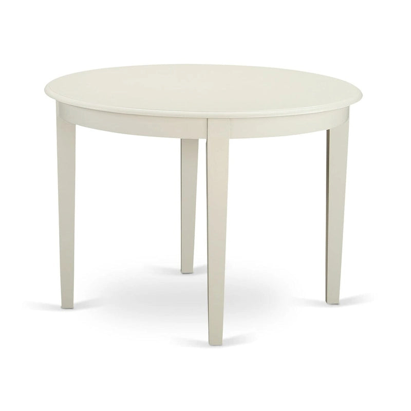 White Round Dining Table Set with Baby Blue Chairs - 3 or 5 Piece