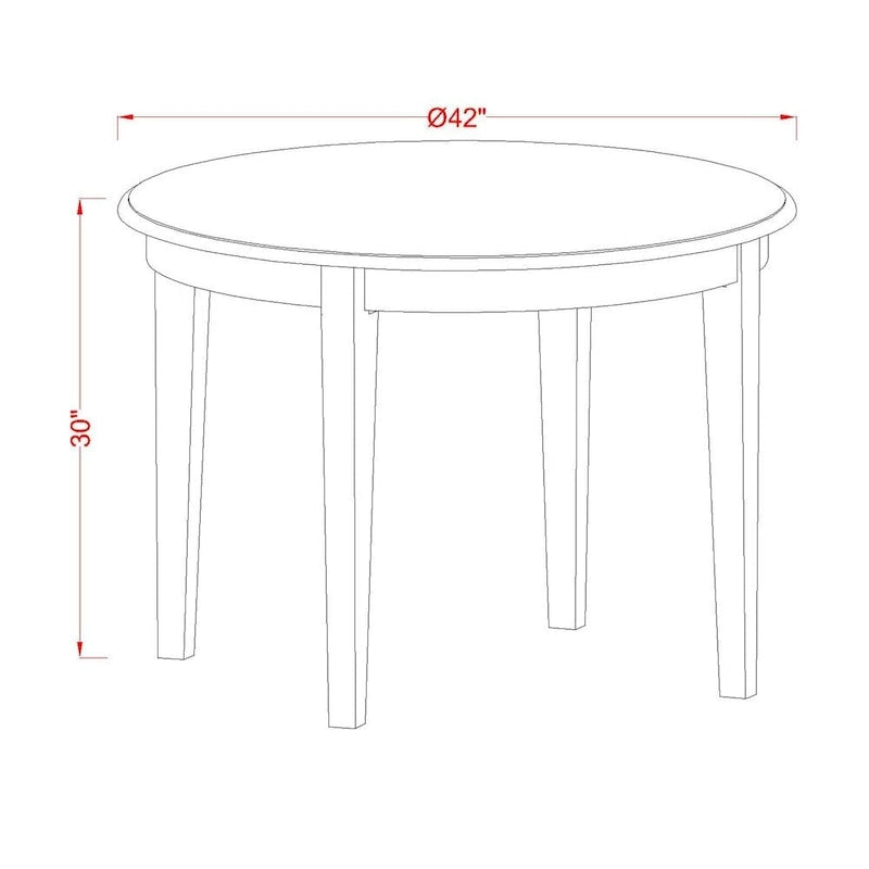 White Round Dining Table Set with Baby Blue Chairs - 3 or 5 Piece