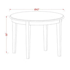 White Round Dining Table Set with Baby Blue Chairs - 3 or 5 Piece