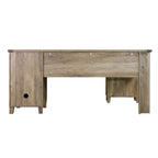Farmhouse-Style Rustic Oak L-Shaped Desk