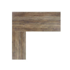 Farmhouse-Style Rustic Oak L-Shaped Desk