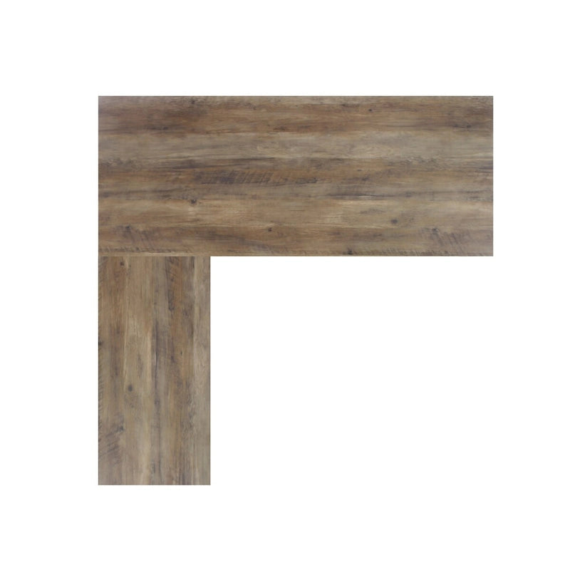 Farmhouse-Style Rustic Oak L-Shaped Desk