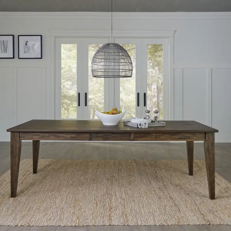 Rustic Brown Rectangular Leg Table