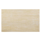 7-Piece Turned-Leg Dining Set for 6 - Brown/Beige Tufted Chairs