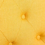 7-Piece Turned-Leg Dining Set for 6 - Brown/Beige Tufted Chairs